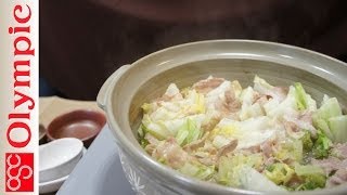 オリンピックの超簡単レシピ　白菜と豚肉のミルフィーユ鍋の作り方　★白菜大量消費♪ほんだしで簡単！ 
